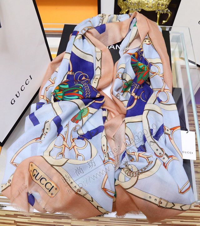GUCCI圍巾 古馳2019秋冬最新款 無敵名媛風格 多功能圍巾 古馳女羊絨長巾  llwj6772